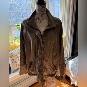 Lucky brand jacket 2XL Olive, Utility, Zipper details